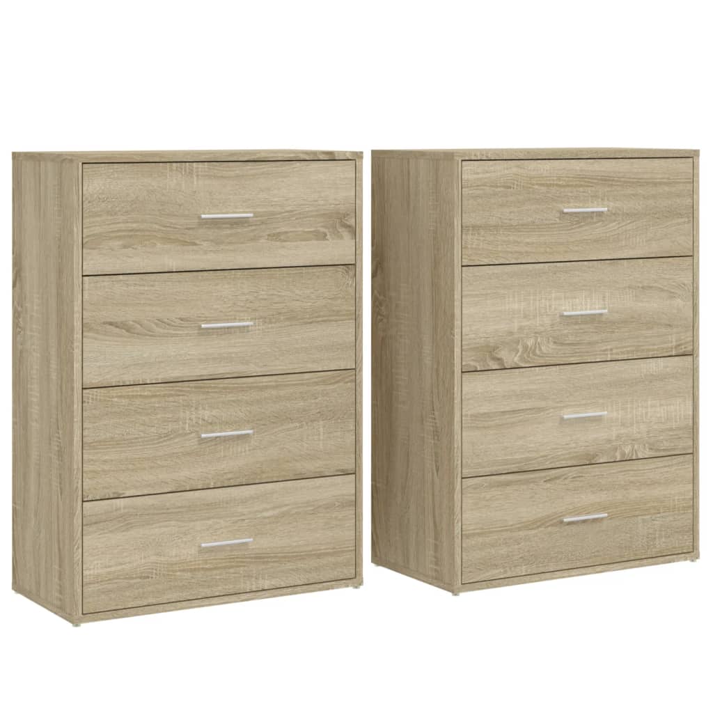 Sideboards 2 pcs Sonoma Oak 60x31x84 cm Engineered Wood